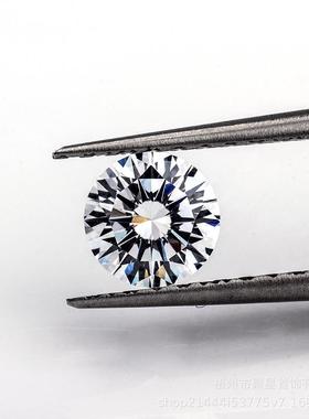 圆形莫桑石裸钻十心十箭DEF色VS裸石50分-5克拉宝石莫桑钻