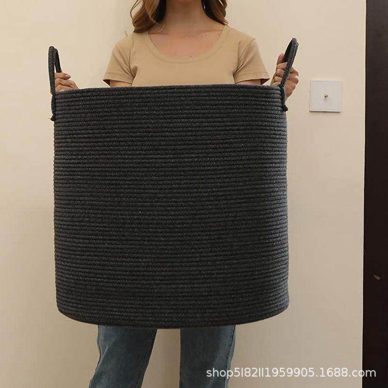 棉绳美式脏衣篮家用篮杂志收纳脏衣篓折叠收纳筐手提家居收纳圆桶,清洗/食品/商业设备,风口/风叶/风机配件,淘宝优惠券,粉丝福利购,淘宝优惠卷