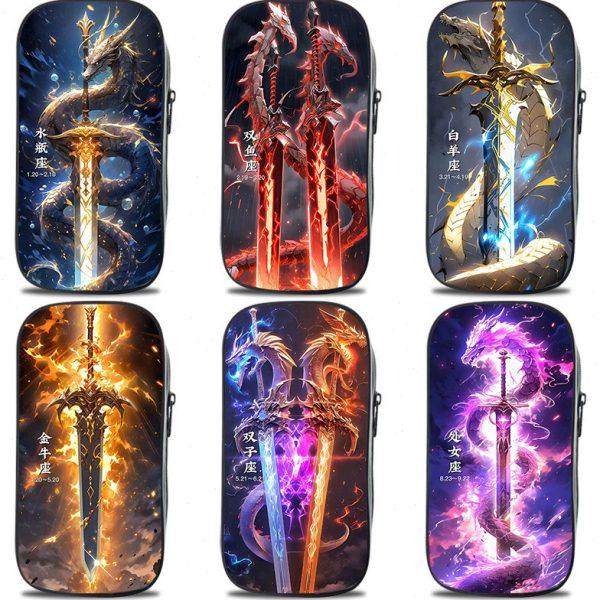 2024新款神龙宝剑十二生肖大容量龙年高级感文具铅笔盒男生高中生,文具电教/文化用品/商务用品,笔袋,淘宝优惠券,粉丝福利购,淘宝优惠卷