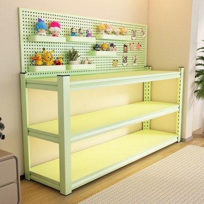 置物架家用小型多层落地货架带洞洞板收纳架钢制客厅卧室储物架子