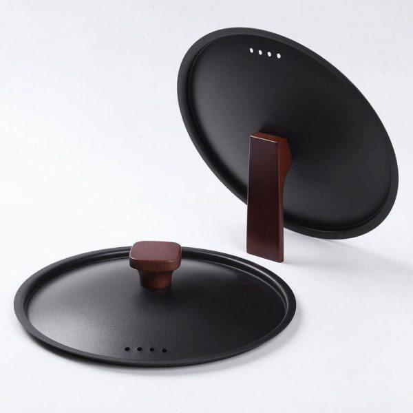 铁锅盖 铁盖子炒锅煎锅汤锅盖子熟铁精铁锅盖防锈易清洗 锅具配件