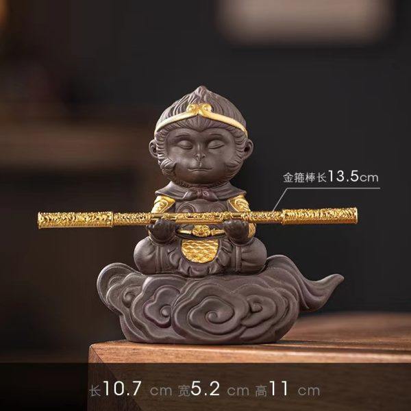 齐天大圣鱼缸造景摆件孙悟空紫砂茶宠水族假山盆景摆件装饰品金小,饰品/流行首饰/时尚饰品新,摆件,淘宝优惠券,粉丝福利购,淘宝优惠卷