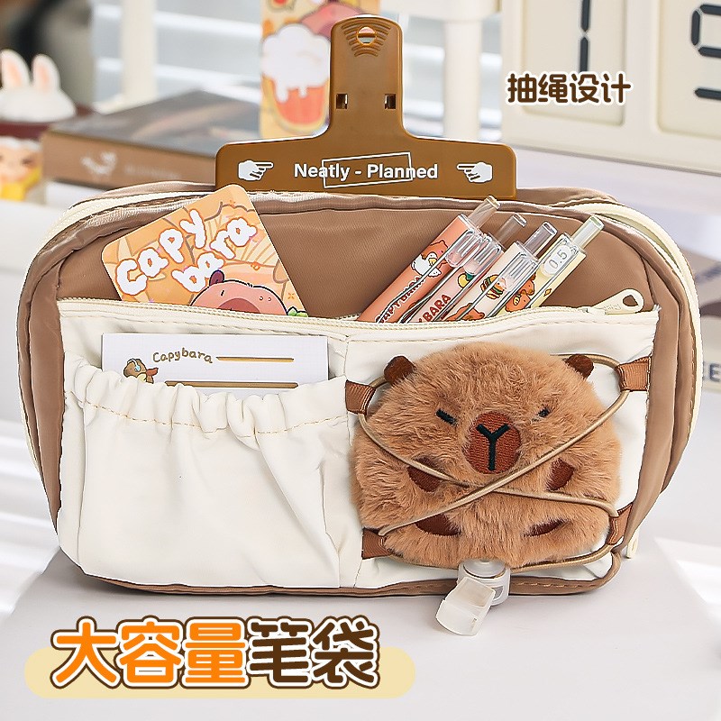 笔袋女孩款小学生初中大容量铅笔盒2024S年新款女生文具袋