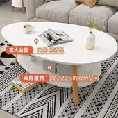 北欧迷你小圆桌简约圆形小户型客厅桌子家用沙发卧室创意双层茶几