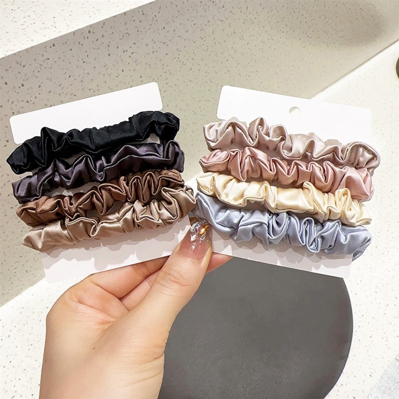 2025年新款缎面小肠发圈女高级感大肠发量M少扎发头绳发绳头花皮