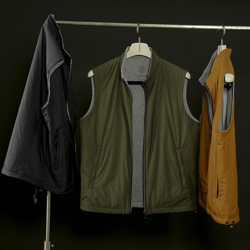 意式轻奢!两面可穿!秋冬男士外贸休闲百搭立领潮流无袖马甲背心,男装,常规马甲,淘宝优惠券,粉丝福利购,淘宝优惠卷