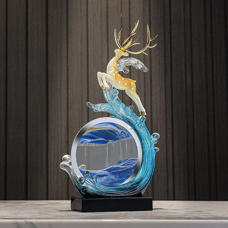 风生水起摆件轻者高档流沙画客厅电视柜酒柜招财创意沙漏家居装饰,家居饰品,装饰摆件,淘宝优惠券,粉丝福利购,淘宝优惠卷