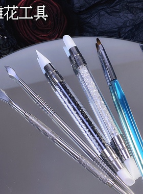 【雕花工具】美甲硅胶笔压花笔塑形笔雕花刮刀雕刻工具造型笔