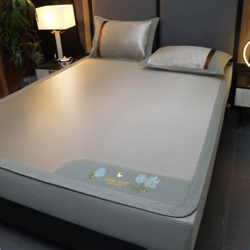 夏天冰丝凉席可水洗三件套草席子家用藤席学生宿舍床单人2023新品