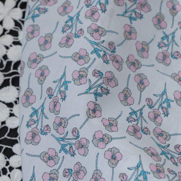 兰花 80支平替LIBERTY长绒全棉印花布料面料数码女服装夏季薄款