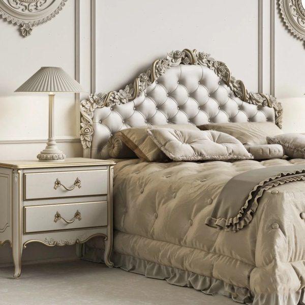 法式实木雕刻床头柜新古典风储物柜卧室床边柜欧式斗柜公主床尾凳