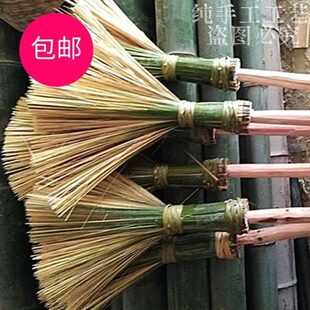 刷子餐饮用手工竹子编洗锅刷工厂学校大食堂大锅用竹刷把加长木把
