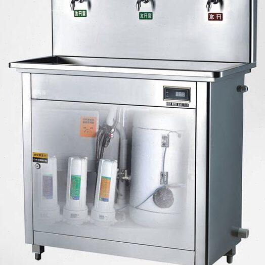 不锈钢节能饮水机直饮水机三龙头立式温热型过滤工厂学校公司商用