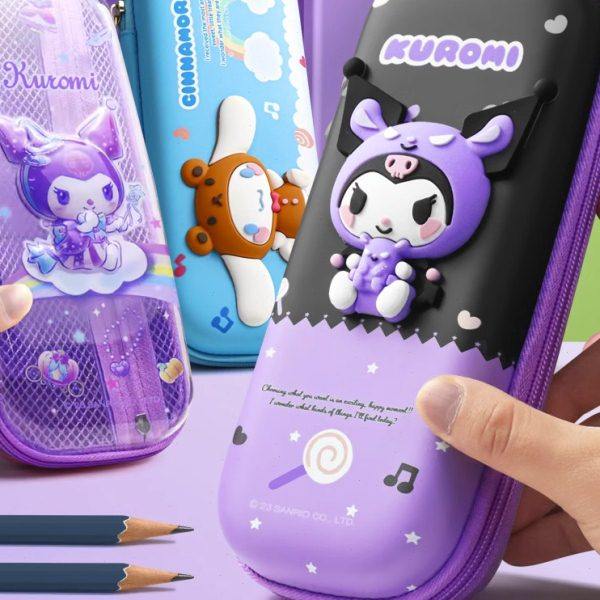 三丽鸥3D立体学生笔袋女孩卡通文具盒一年级大容量可爱铅笔盒幼儿