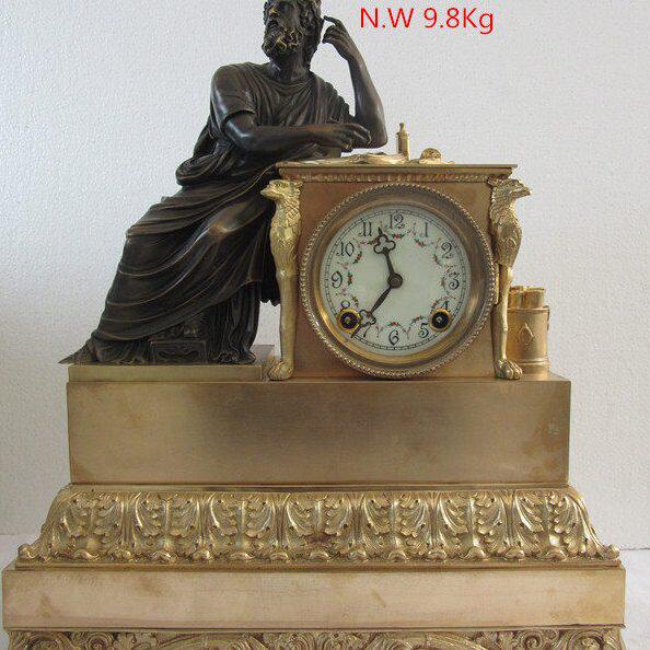 钟表古典机械镀金发条上弦报时座钟欧式创意家居摆钟仿古董西洋钟