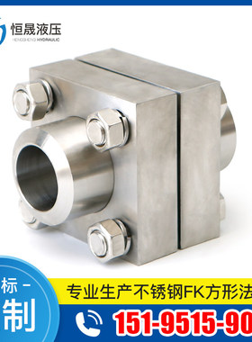 不锈钢液压承插对焊ISO6164欧际标准焊接方形法兰FK高压CETOP方型