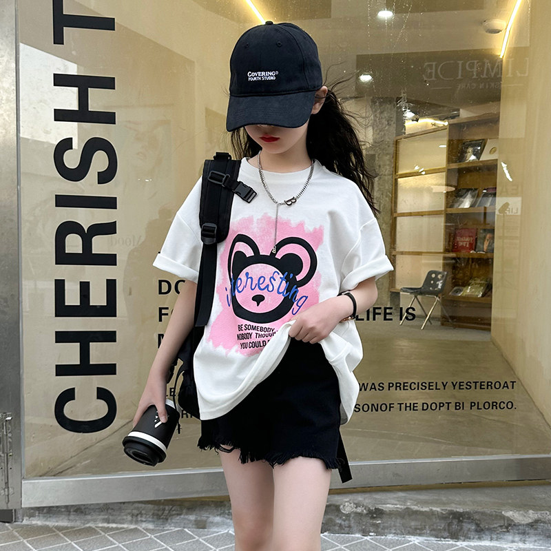 女童牛仔短裤夏装2024新款儿童夏季裤子外穿女大童薄款五分裤套装,童装/婴儿装/亲子装,裤子,淘宝优惠券,粉丝福利购,淘宝优惠卷