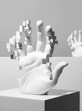 现代抽象手摆件样板间客厅电视柜玄关树脂人物简约创意装饰品