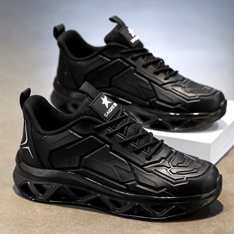 黑武士男鞋2025新款秋季潮牌黑色青少年刀锋运动鞋增高跑步老爹鞋