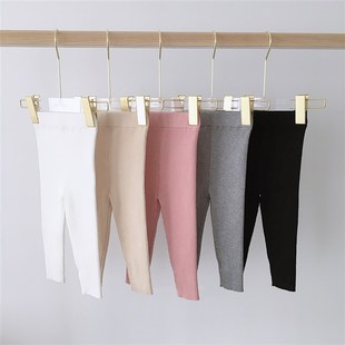 子婴儿外穿裤 2023秋冬季 女宝宝毛线裤 百搭女童纯色针织打底裤 新款