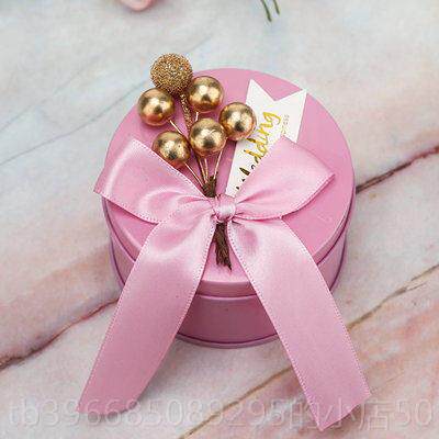 高档结婚礼喜糖盒子马色口铁个性糖果盒包装盒圆形金盒伴品手礼