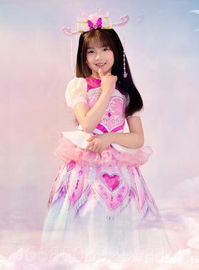高档叶罗丽动漫冰出公主连小身裙儿童真人演服女孩灵主公表演服co
