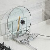 厨房锅盖架放锅铲勺筷子304不锈钢台面坐式 多功能收纳锅盖置物架