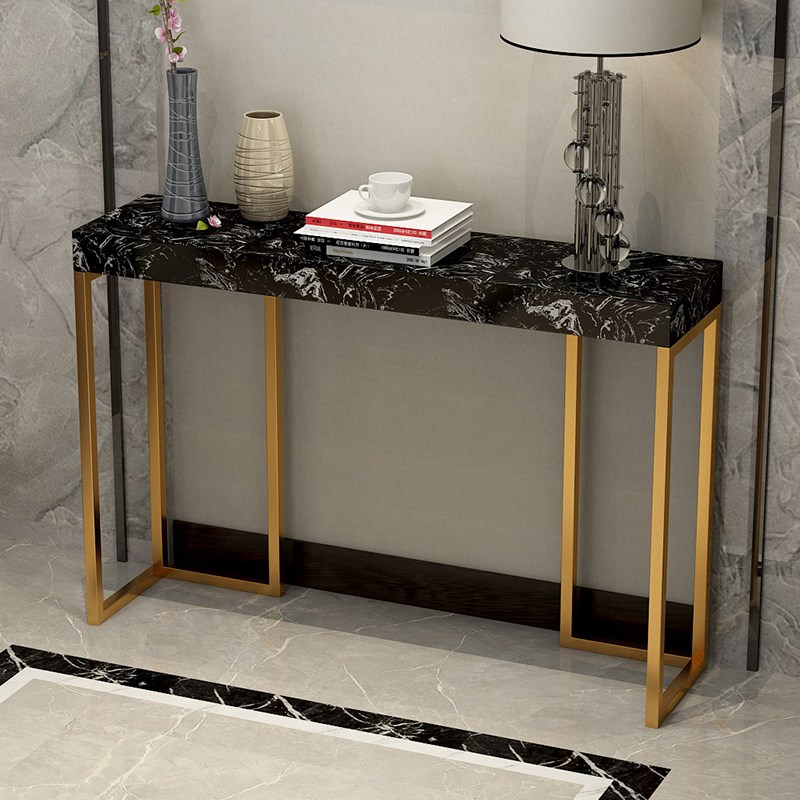 简约现代大理石玄k关桌入户门厅走廊铁艺轻奢玄关暖气片装饰置物