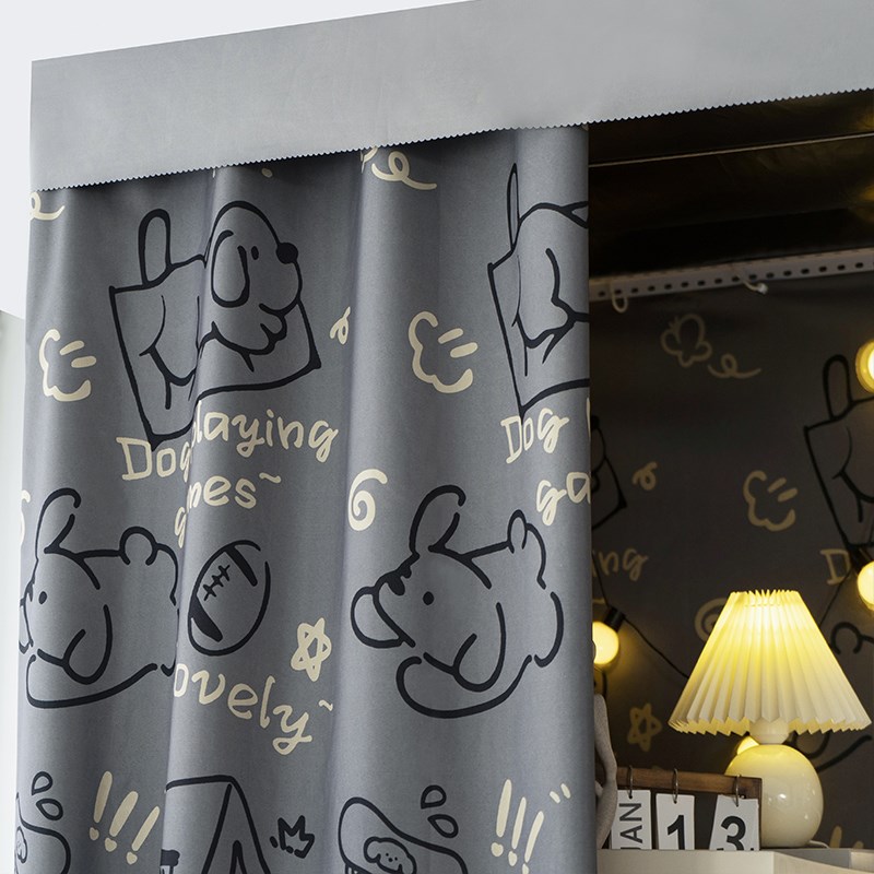 强遮光宿舍床帘上铺男下铺女挂布单片大学生寝室下桌W遮挡帘子床