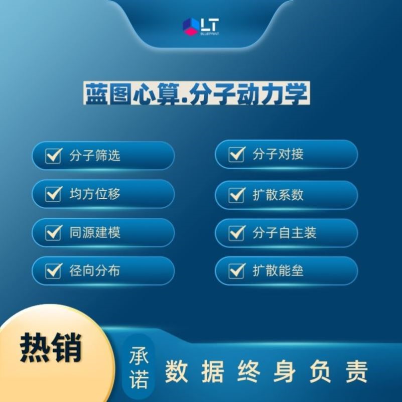 分子对接模拟,MS代做MD 分子动力学模拟 虚拟筛选 abaqus代算计算图片