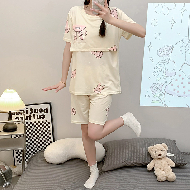 夏款短袖套装月子服产后产妇哺乳期孕妇睡衣春夏季薄款怀孕FJC,孕妇装/孕产妇用品/营养,家居服套装,淘宝优惠券,粉丝福利购,淘宝优惠卷
