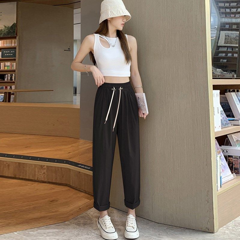 孕妇裤子女夏季薄款外穿冰丝萝卜裤显瘦百搭宽松哈伦裤抽绳九分裤,孕妇装/孕产妇用品/营养,孕妇打底裤,淘宝优惠券,粉丝福利购,淘宝优惠卷