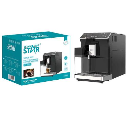 Winning Star跨境家用液晶屏自动磨豆蒸汽奶泡压力式全自动咖啡机