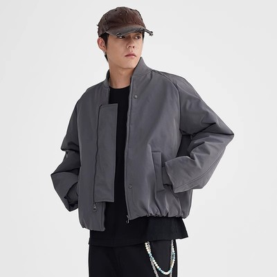 bomber飞行夹克棉服男款冬季加厚棒球服美式复古cleanfit棉衣外套