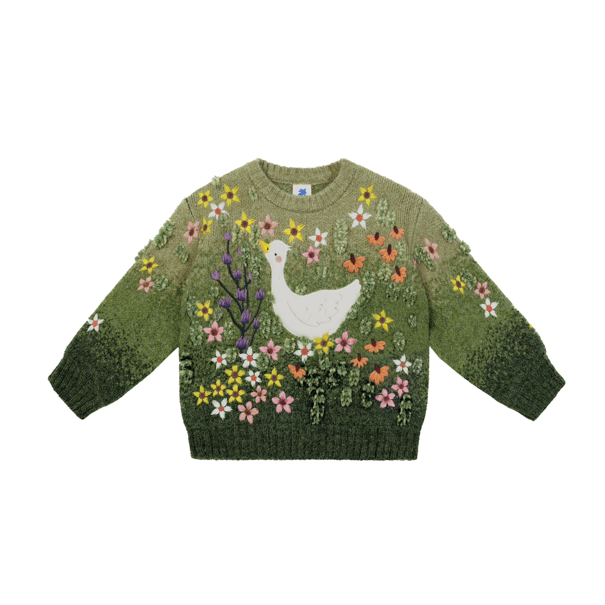 小鹅溪 复古手工刺绣贴布绣渐变毛衣山谷少年独立设计师原创童装,童装/婴儿装/亲子装,毛衣/针织衫,淘宝优惠券,粉丝福利购,淘宝优惠卷