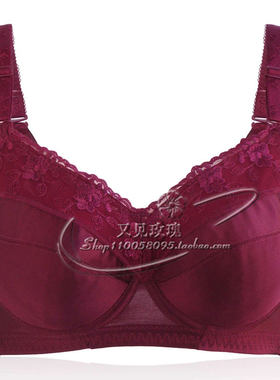 薄款侧收副乳光面内衣大胸超大码全包B C D E F G H特大罩杯文胸
