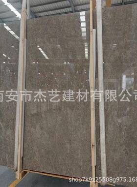 灰色天然大理石塞浦路斯灰石材加工线条圆柱过门石定制