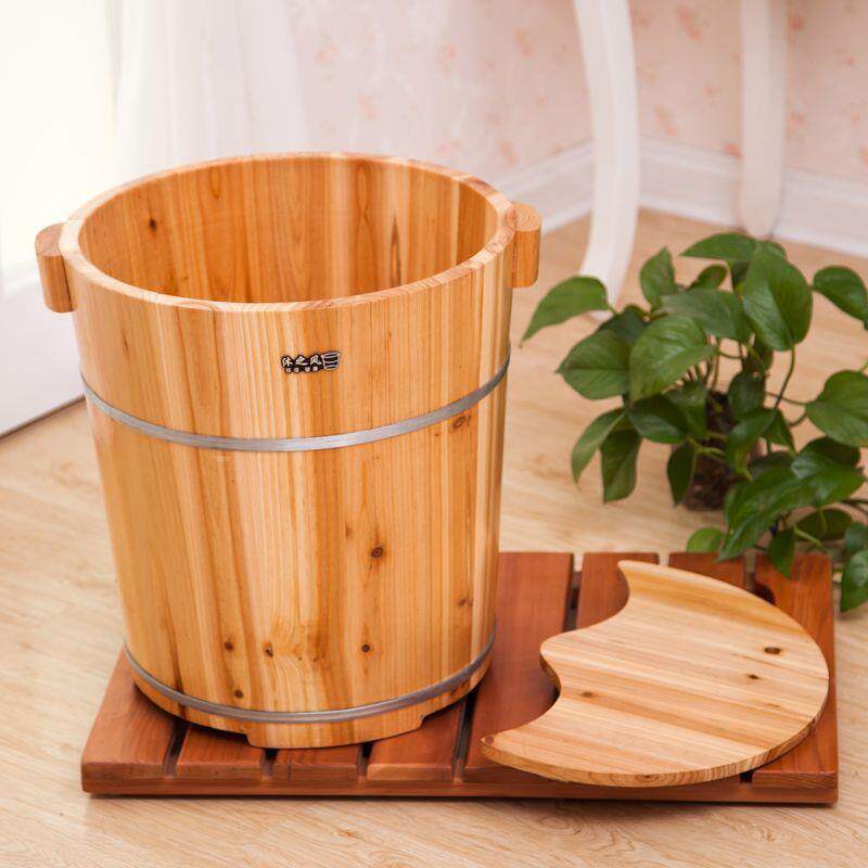 木盆家用一件包邮洗脚盆起批木盆黎旬足浴桶泡脚桶木桶明未创女士