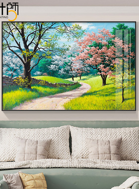 风景卧室床头装饰画主卧房间壁画现代简约宾馆酒店样板间客房挂画