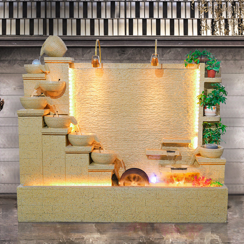 定制假山流水喷泉摆件水幕墙屏风隔断造景公司庭院水景开业乔迁礼,家居饰品,落地摆件,淘宝优惠券,粉丝福利购,淘宝优惠卷