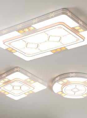 新中式客厅灯吸顶灯led长方形120超大尺寸圆形80cm大灯中国风灯具