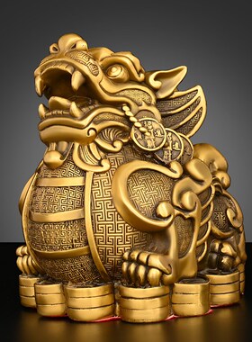 全铜貔貅摆件皮丘家居客厅酒柜办公室装饰店铺开业礼品大小号瑞兽