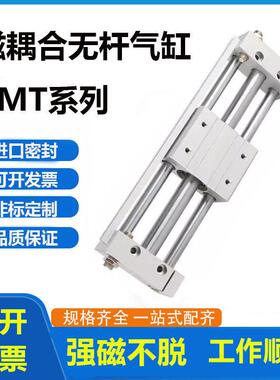 亚德客型RMT无杆气缸10/16/20/25/32/40X50-100-150X200-250X300S