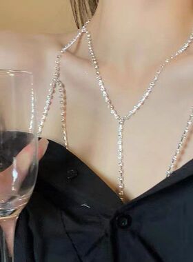 胸链颈链新款欧美比基尼锁骨链身体链饰品爆闪性感项链女轻奢小众