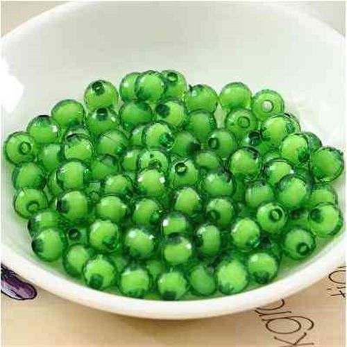 手工串珠材料面亚克力地球珠中珠料散珠子手工串珠材料面亚克力地