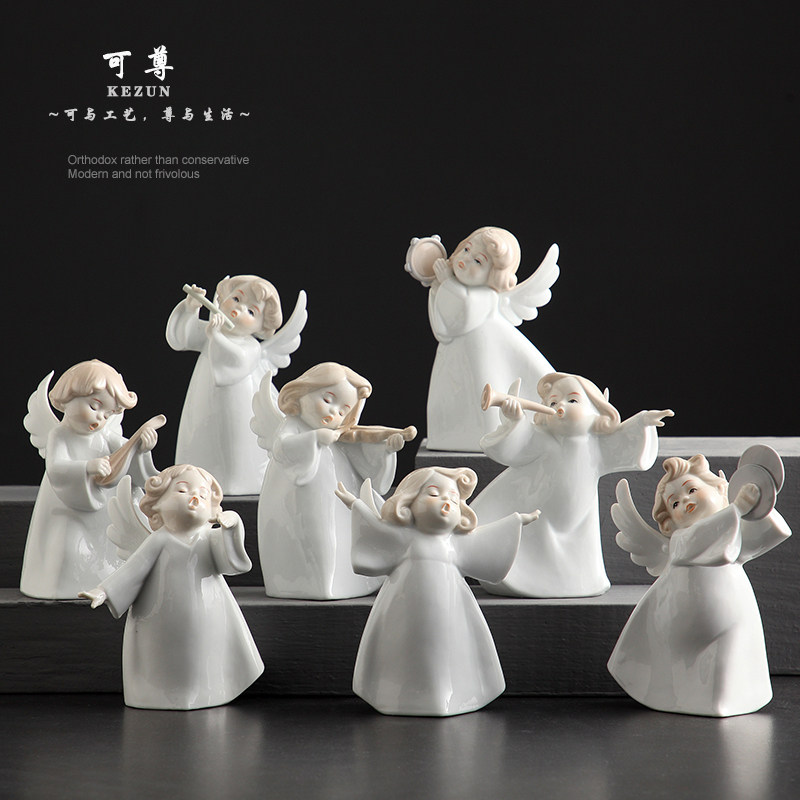 可爱娃娃摆件家居摆设隔断高温陶瓷书桌少女房间装饰送闺蜜礼物