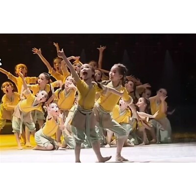 少儿丰收舞蹈演出服橘香表演服茶苗茶乡茶香表演服装儿童群舞服装