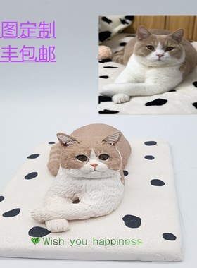 手工照片定制宠物猫咪纪念品摆件软陶动物模型去世纪念礼物订制