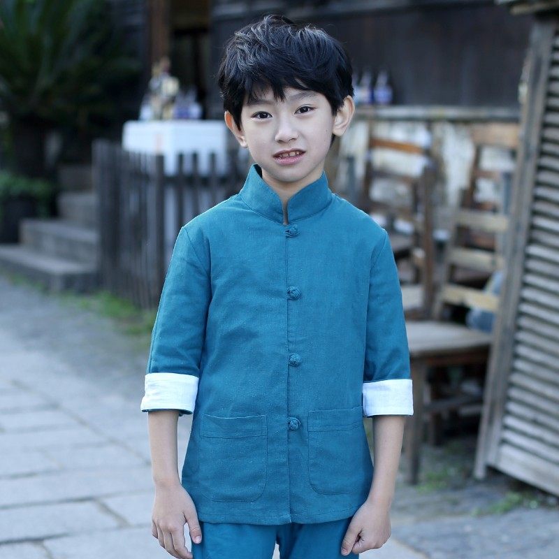 男童装亲子装朱雀唐禅衣唐装中式盘扣春夏棉麻七分袖衬衫童装上衣,童装/婴儿装/亲子装,唐装,淘宝优惠券,粉丝福利购,淘宝优惠卷