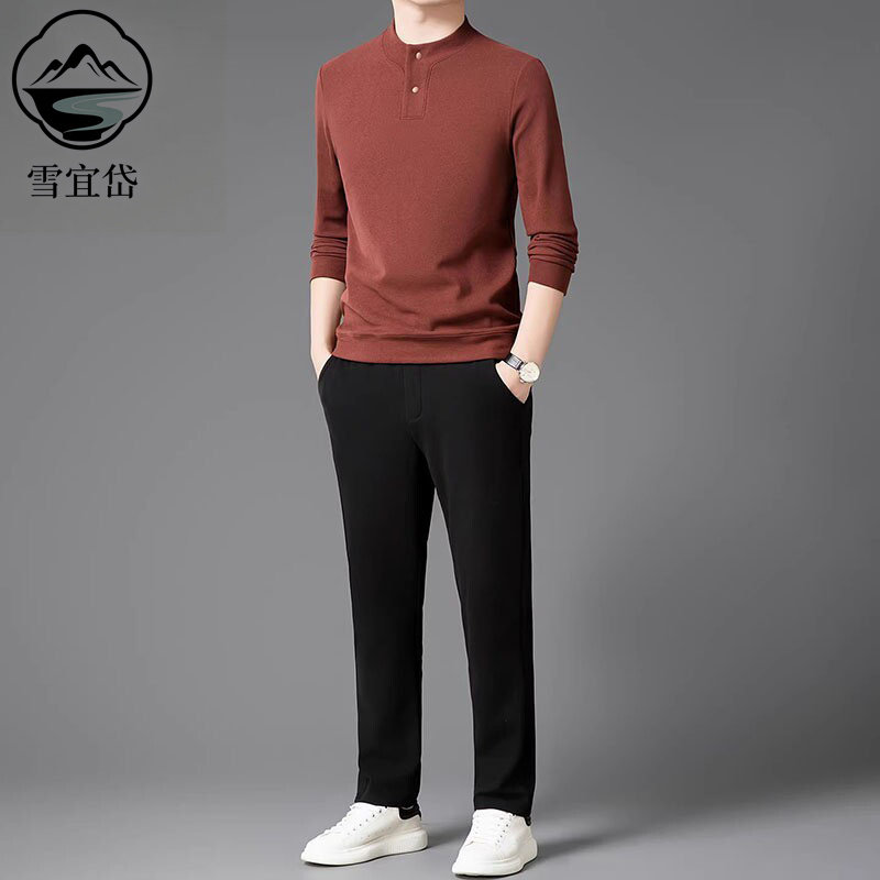 休闲套装男2026春秋季新款立领